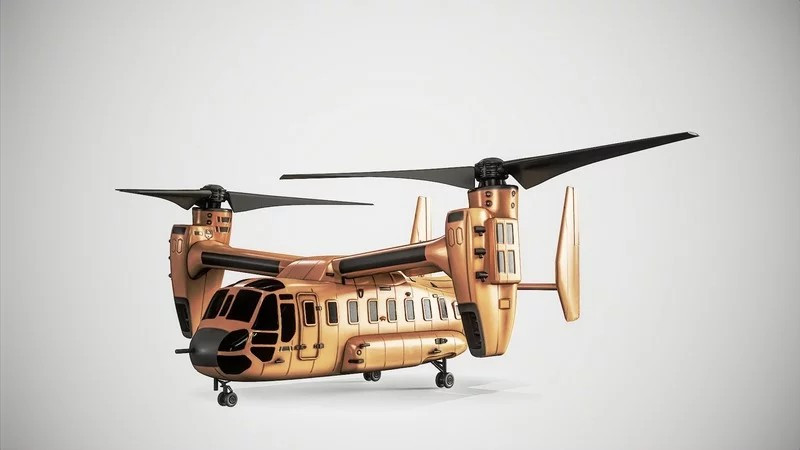 Current Tiltrotor Aircraft 3D Модель .c4d .max .obj .3ds .fbx .stl .blend