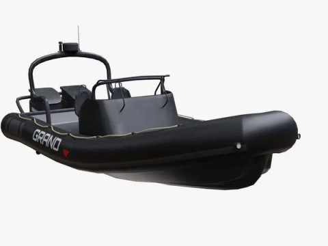 Motor inflatable dinghy boat 3D Model