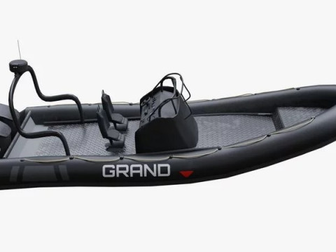 Motor inflatable dinghy boat 3D Model