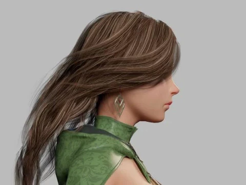 Cartoon Female Ranger 3D Model