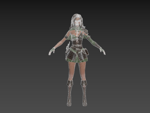 Cartoon Female Ranger 3D मॉडल