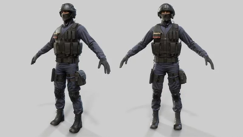 Modern US Soldier Modello 3D .c4d .max .obj .3ds .fbx .stl .blend