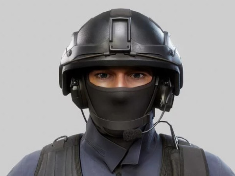 Modern US Soldier Modello 3D