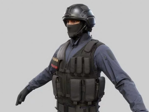 Modern US Soldier Modello 3D