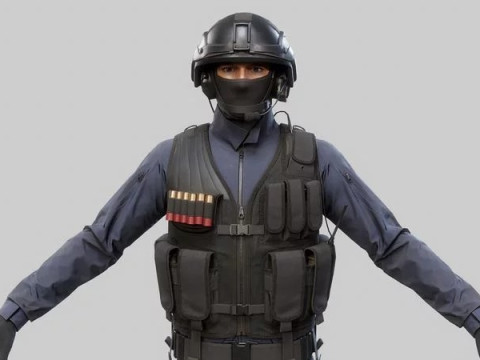 Modern US Soldier Modello 3D