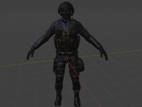 Modern US Soldier Modello 3D