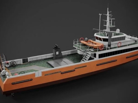 Crew boat Modello 3D