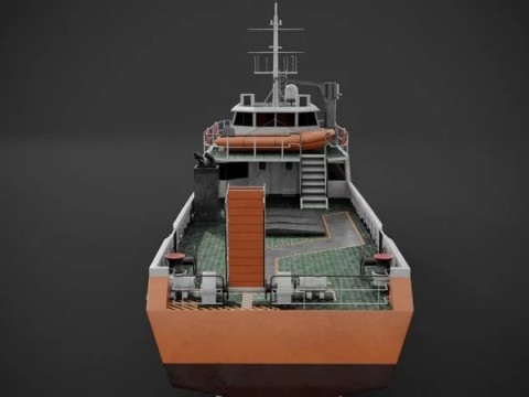 Crew boat Modello 3D