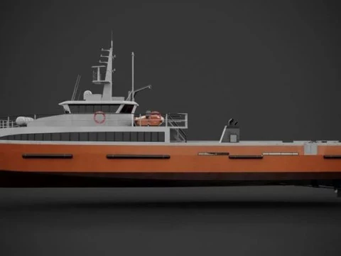 barco de tripulaci&oacute;n Modelo 3D