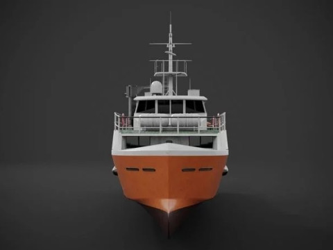Crew boat Modello 3D