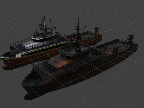 Crew boat Modello 3D