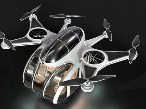 出租车无人机 3D 模型