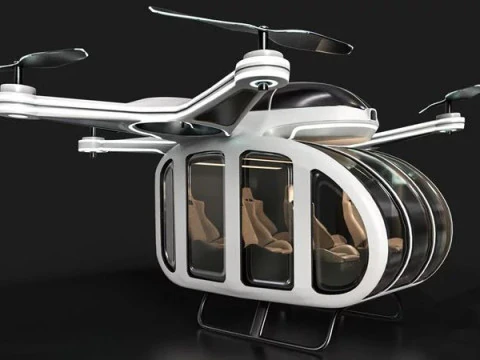 Taxi Drone 3D Model