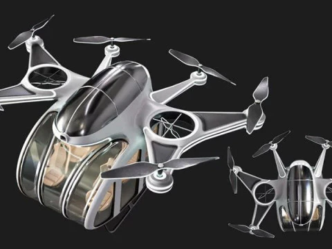 Taxi Drone 3D Model
