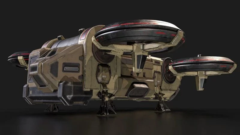 Dropship Modello 3D .c4d .max .obj .3ds .fbx .stl .blend 