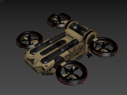 Dropship 3D Model