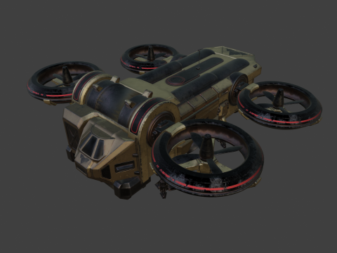 Dropship 3D Model