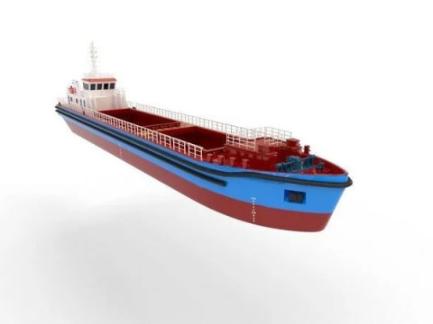 Bulk cargo vessel 3D Model