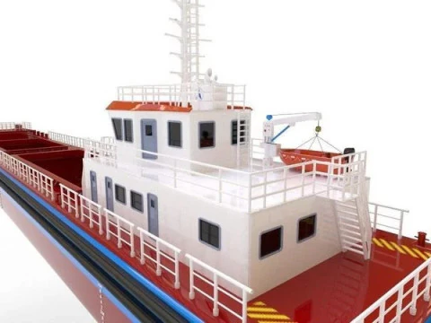 Bulk cargo vessel 3D Model