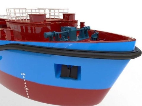 Bulk cargo vessel 3D 模型
