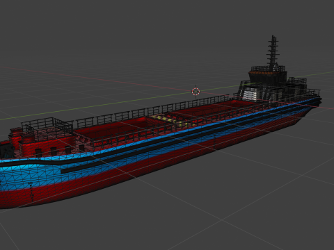 Bulk cargo vessel 3D 模型