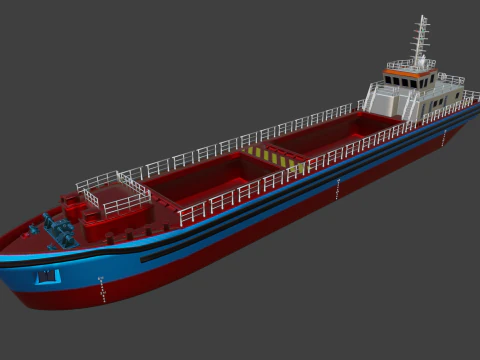 Bulk cargo vessel 3D Model