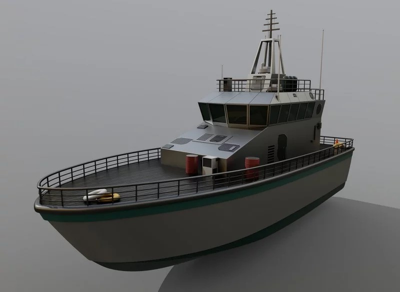 Mine Vessel 3D Model .c4d .max .obj .3ds .fbx .stl .blend