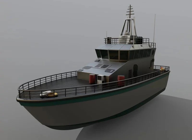 Mine Vessel 3D Model .c4d .max .obj .3ds .fbx .stl .blend 