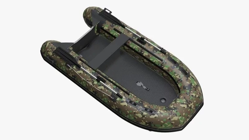 Boat inflatable 02 camouflage 3D Model .c4d .max .obj .3ds .fbx .stl .blend 
