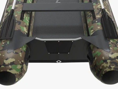 Boat inflatable 02 camouflage 3D Model