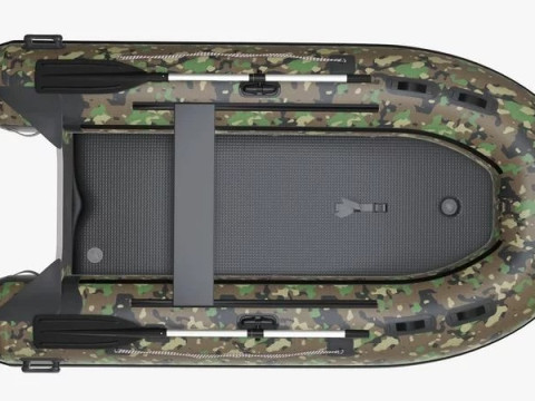 Boat inflatable 02 camouflage 3D Model