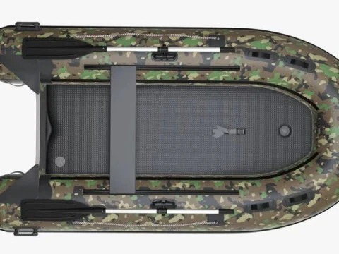 Boat inflatable 02 camouflage 3D Model