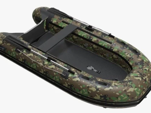 Boat inflatable 02 camouflage 3D Model