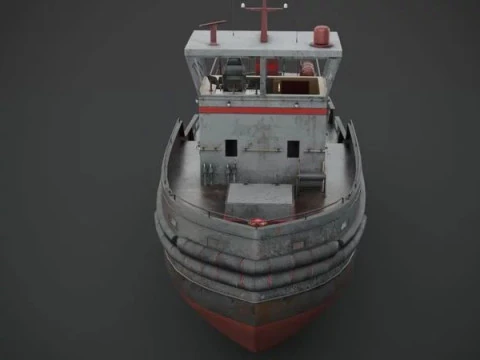 Tug boat 3D Model