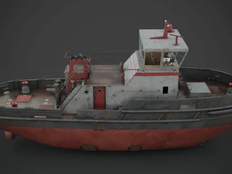 Tug boat 3D Model