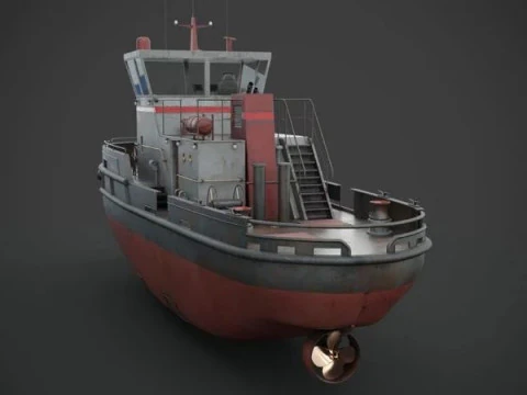 Tug boat 3D Model
