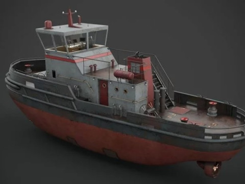 Tug boat 3D 모델