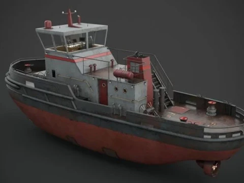 Tug boat 3D Model
