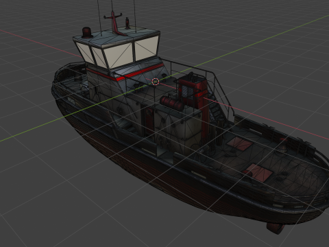 Tug boat 3D 모델