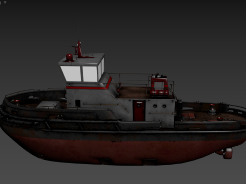 Tug boat 3D 모델