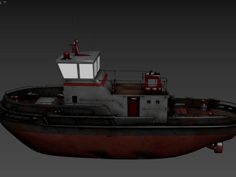 Tug boat 3D Model
