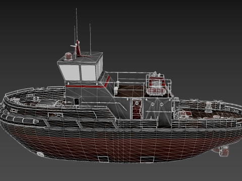 Tug boat 3D 모델