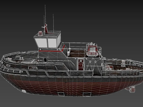 Tug boat 3D Model