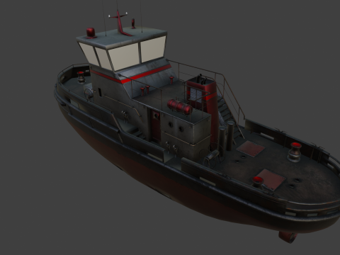 Tug boat 3D 모델