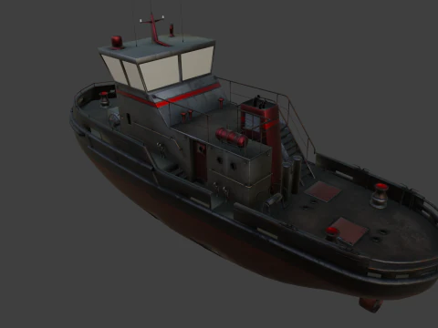 Tug boat 3D Model