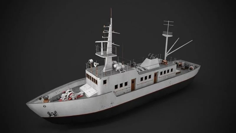 Old vessel 3D Model .c4d .max .obj .3ds .fbx .stl .blend