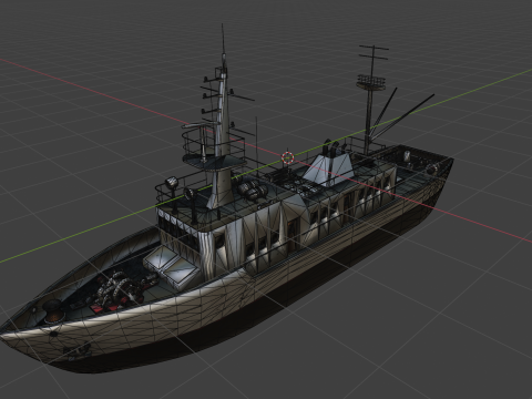 Vecchia nave Modello 3D