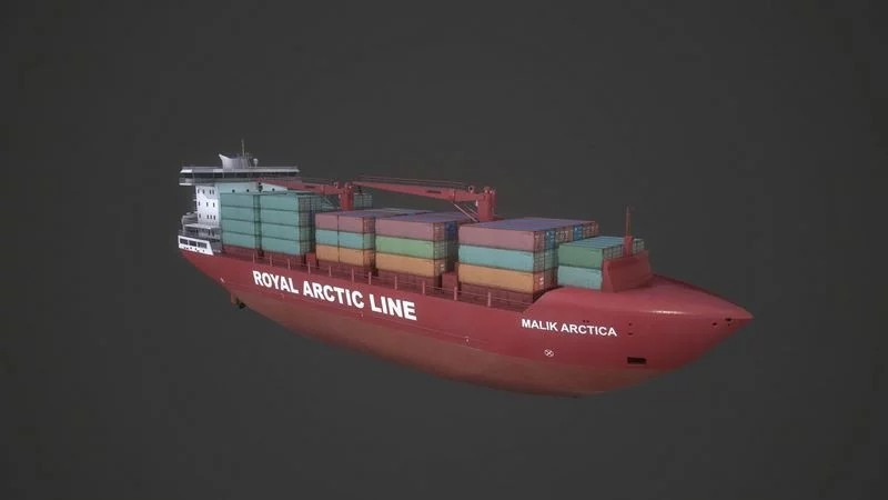 Container Ship Mary Arctica 3D Модель .c4d .max .obj .3ds .fbx .stl .blend