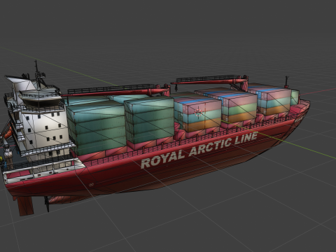 Container Ship Mary Arctica 3D Модель