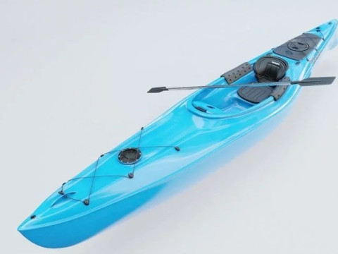 Caiaque altamente detalhado Modelo 3D